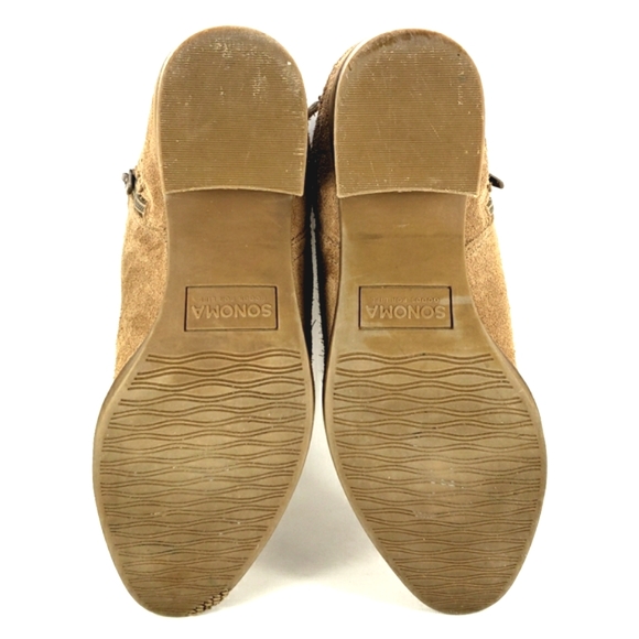 Sonoma Sonya Taupe Suede, Western Style, Heeled Bootie. Women's Size 7.5M - Picture 11 of 11